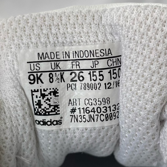 Adidas White ultraviolet glitter laced limited edition leather sneakers ๐9 size - Picture 5 of 6